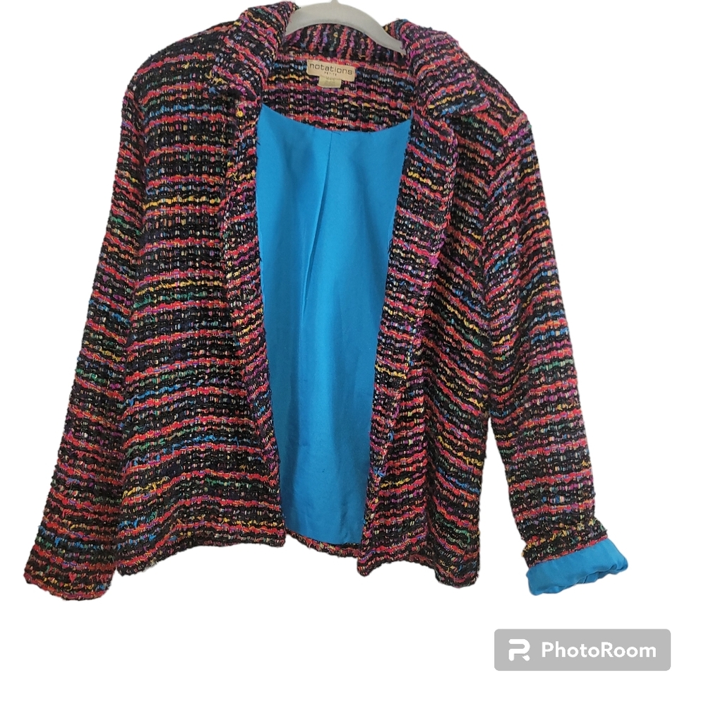 Notations Petite Multicolored Jacket Size Pl - image 3